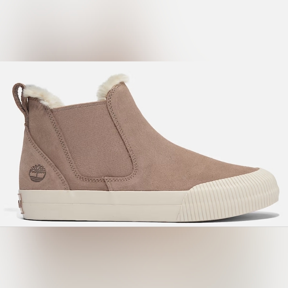 WOMEN'S SIZE 7 TIMBERLAND SKYLA BAY 2.0 MID WARM LINED SNEAKER BOOT TAUPE